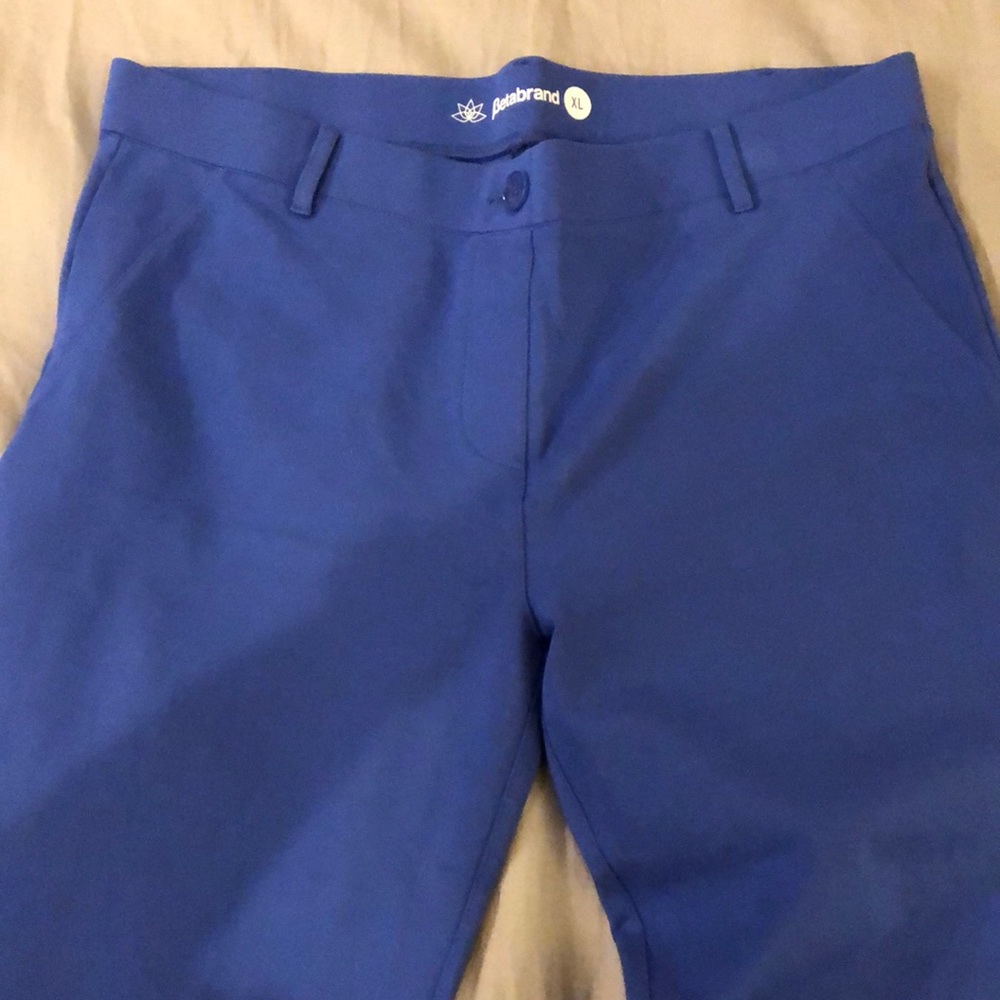 Betabrand XL classic Dress Pants Yoga Pants - blue